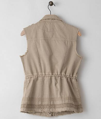 BKE Washed Canvas Vest back view