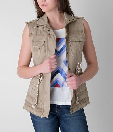 BKE Washed Canvas Vest misc detail 1 view