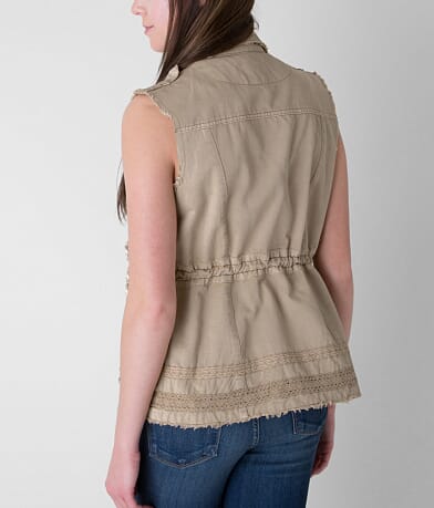 BKE Washed Canvas Vest misc detail 2 view