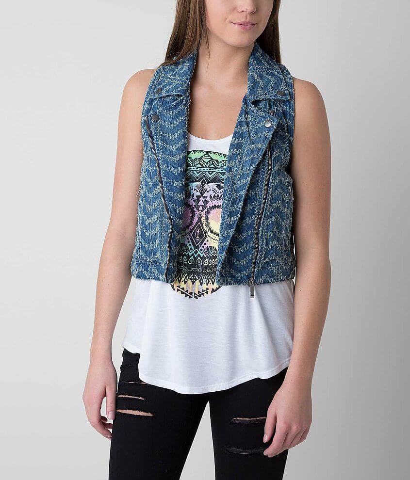 BKE Asymmetrical Zip Vest front view