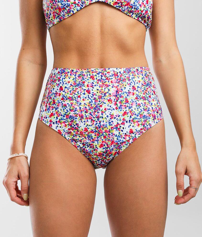 South Beach Ditzy Floral Swim Bottom front view