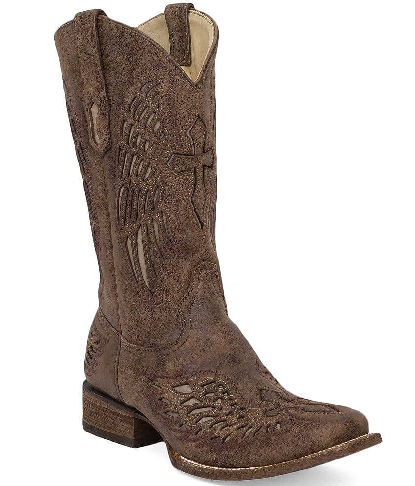 Corral Bone Wing Leather Cowboy Boot front view