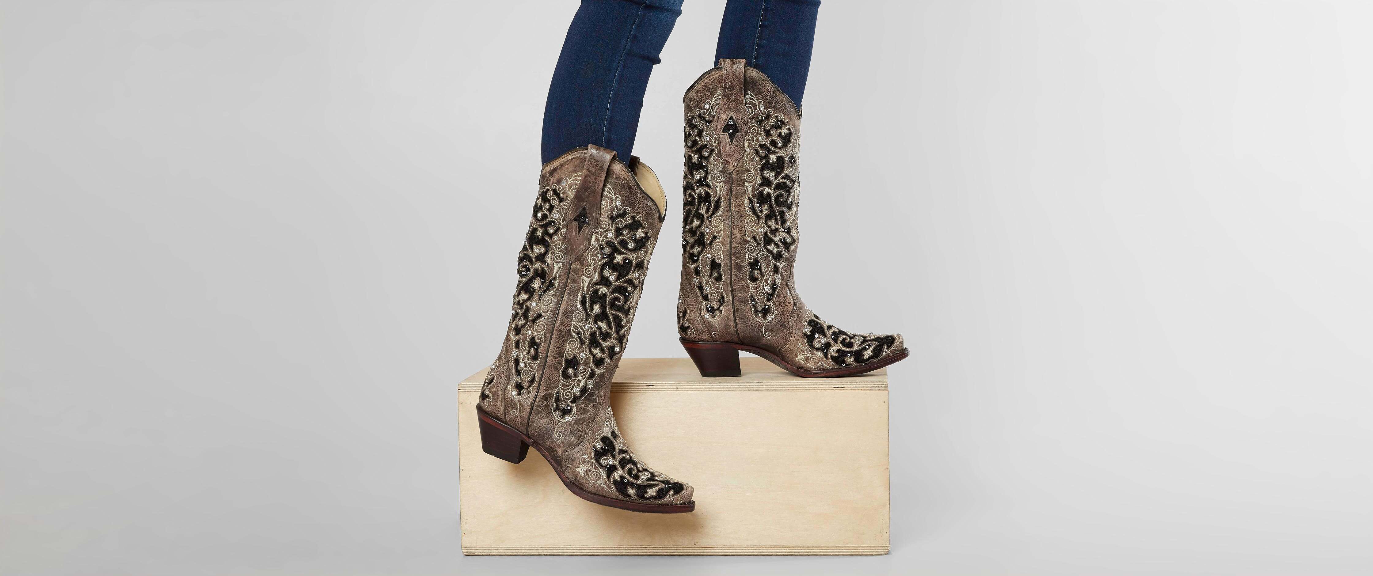 Corral Sequin Leather Western Boot 