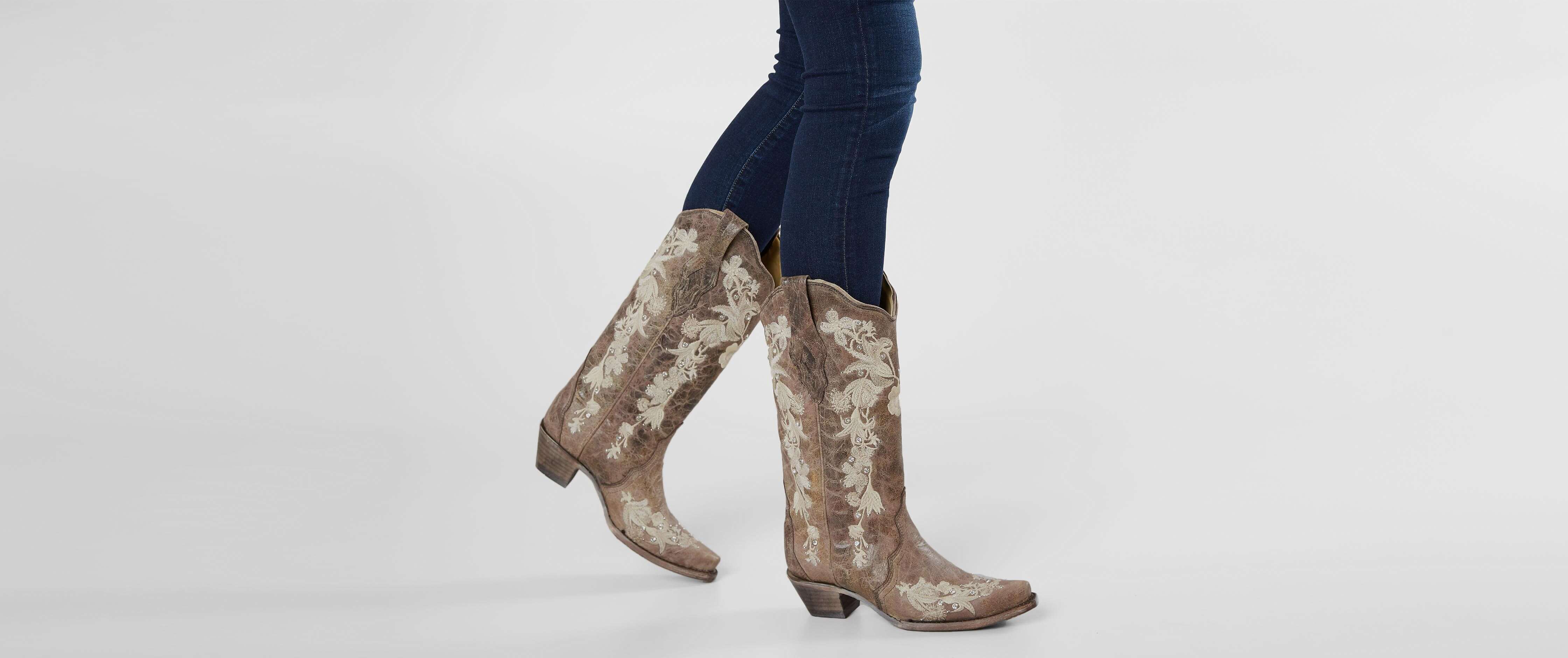 corral women's floral embroidered western boots