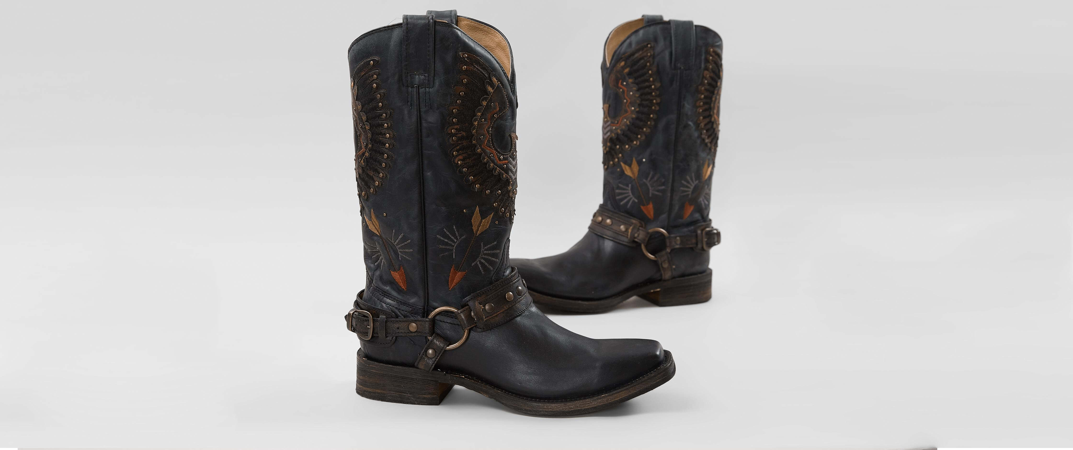 mens cowboy boots with buckles