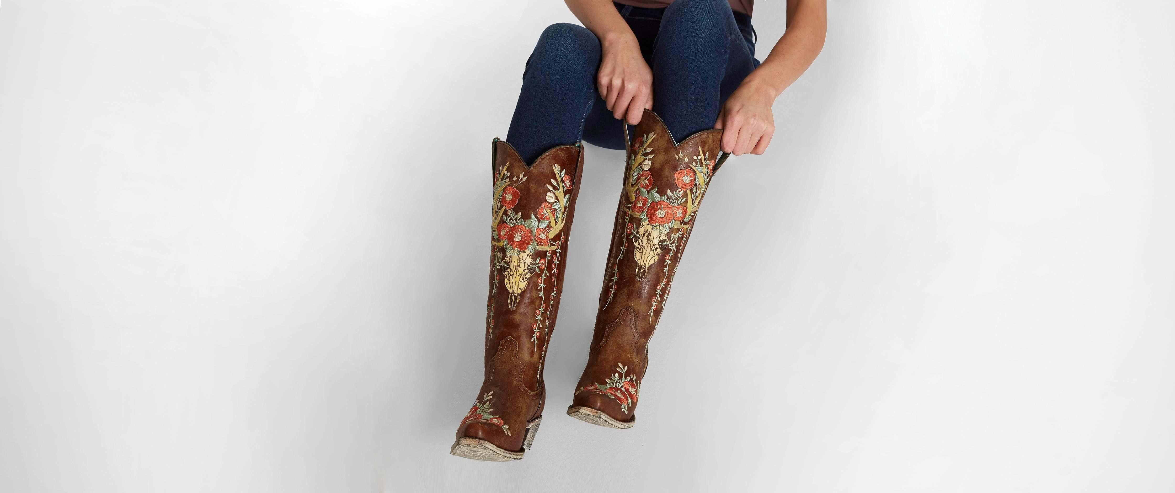 floral cowgirl boots