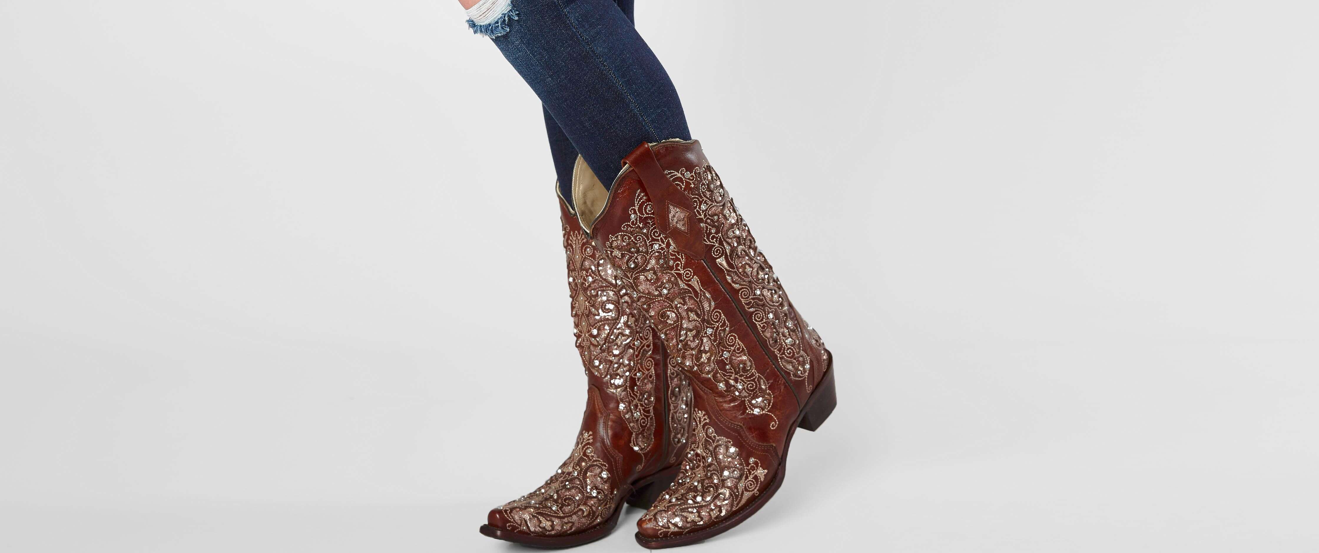 corral embroidered leather western boot