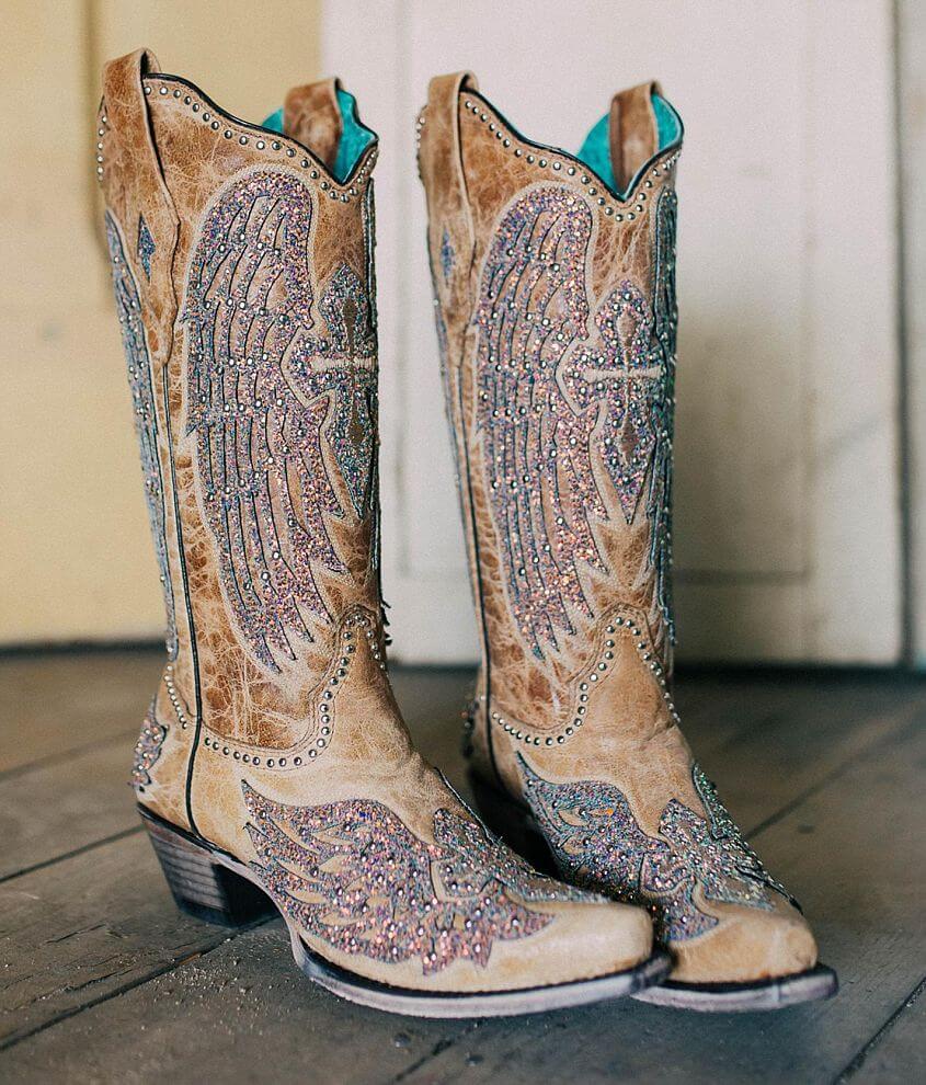 Glitter Leather Western Boot