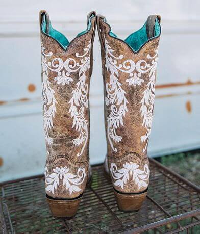 Corral Floral Embroidered Leather Western Boot misc detail 1 view