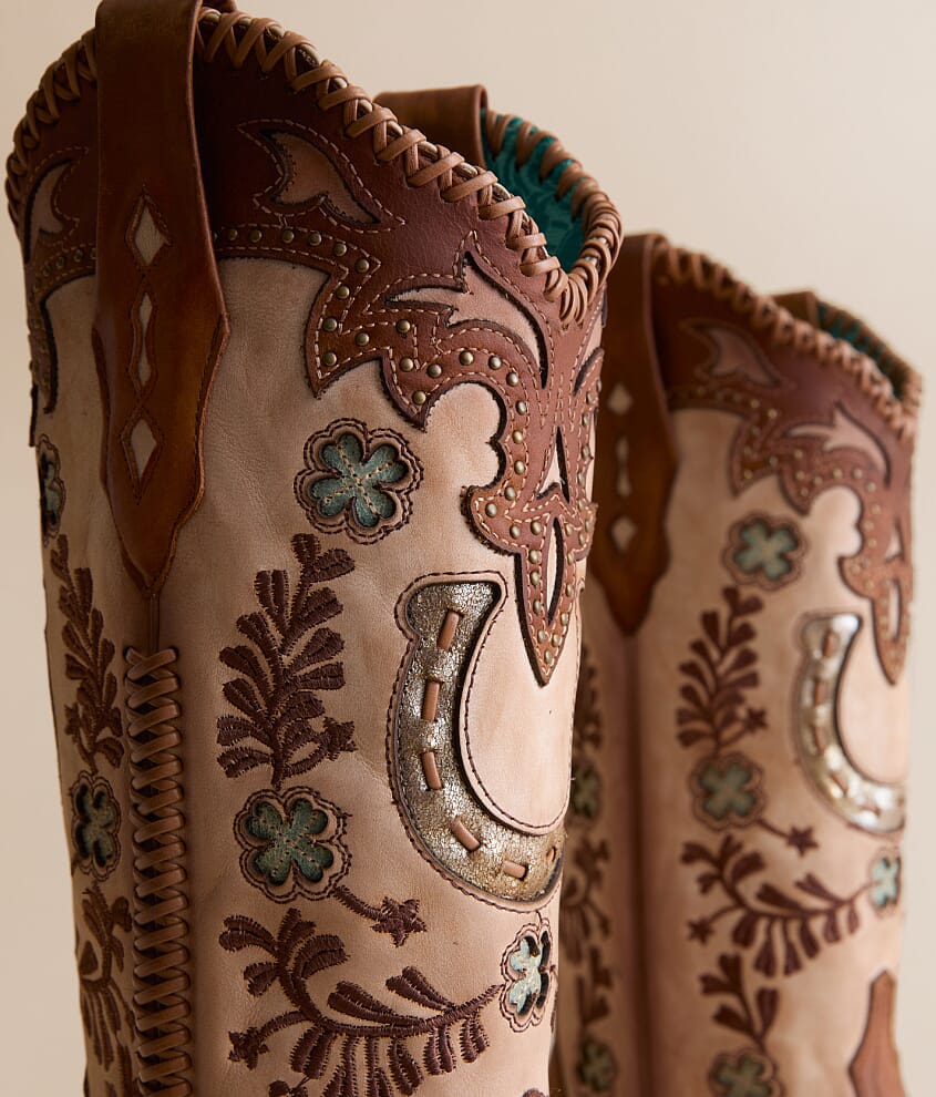 Horseshoe Overlay Leather Western Boot - thumbnail 5