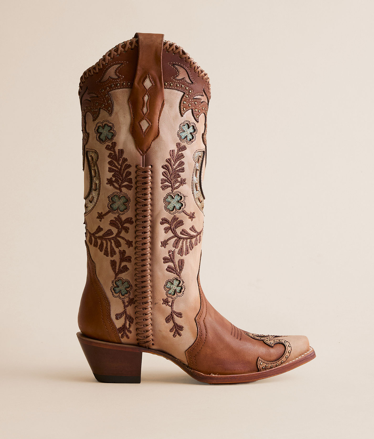 Corral Horseshoe Overlay Leather Western Boot - Women's Shoes in
