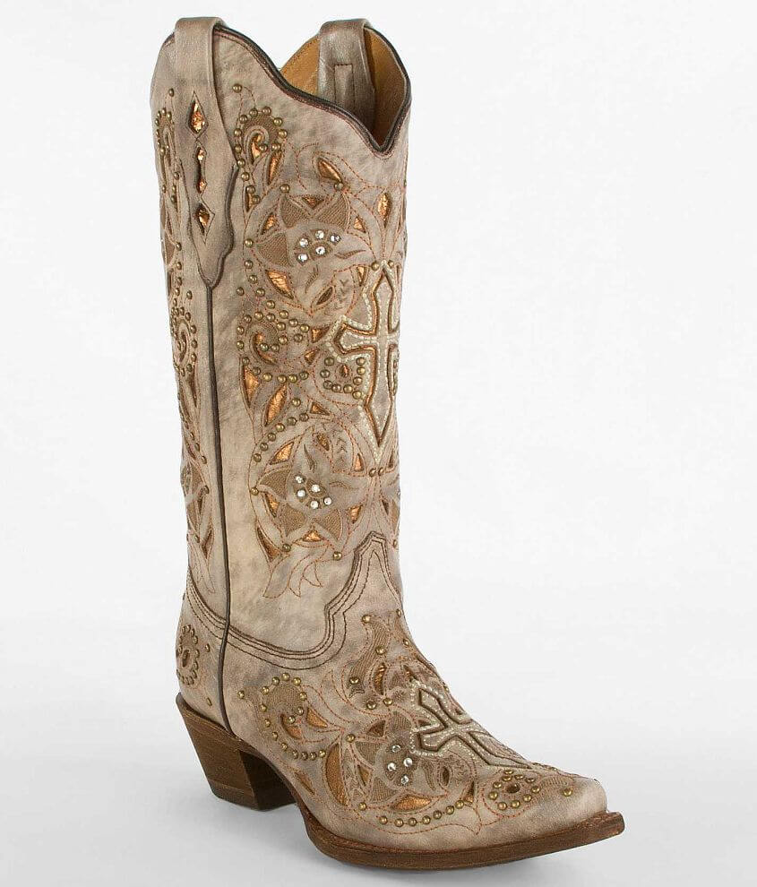 Corral Cut-Out Cowboy Boot front view