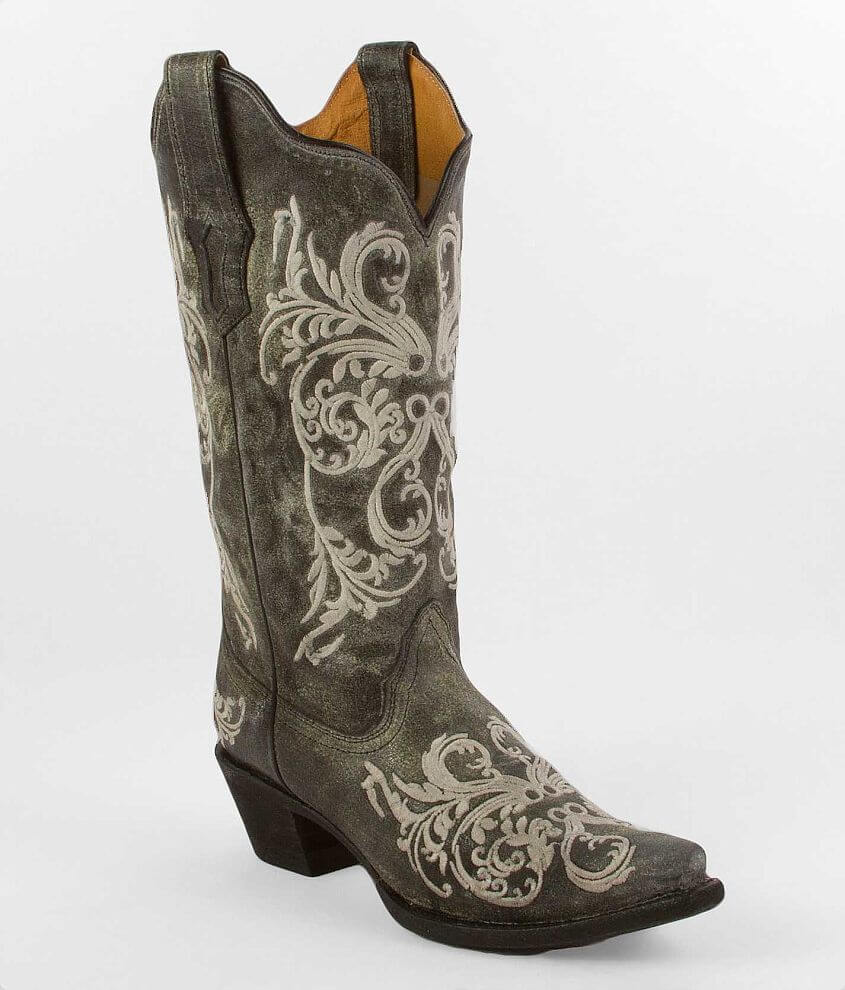 Corral Dahlia Embroidery Cowboy Boot front view