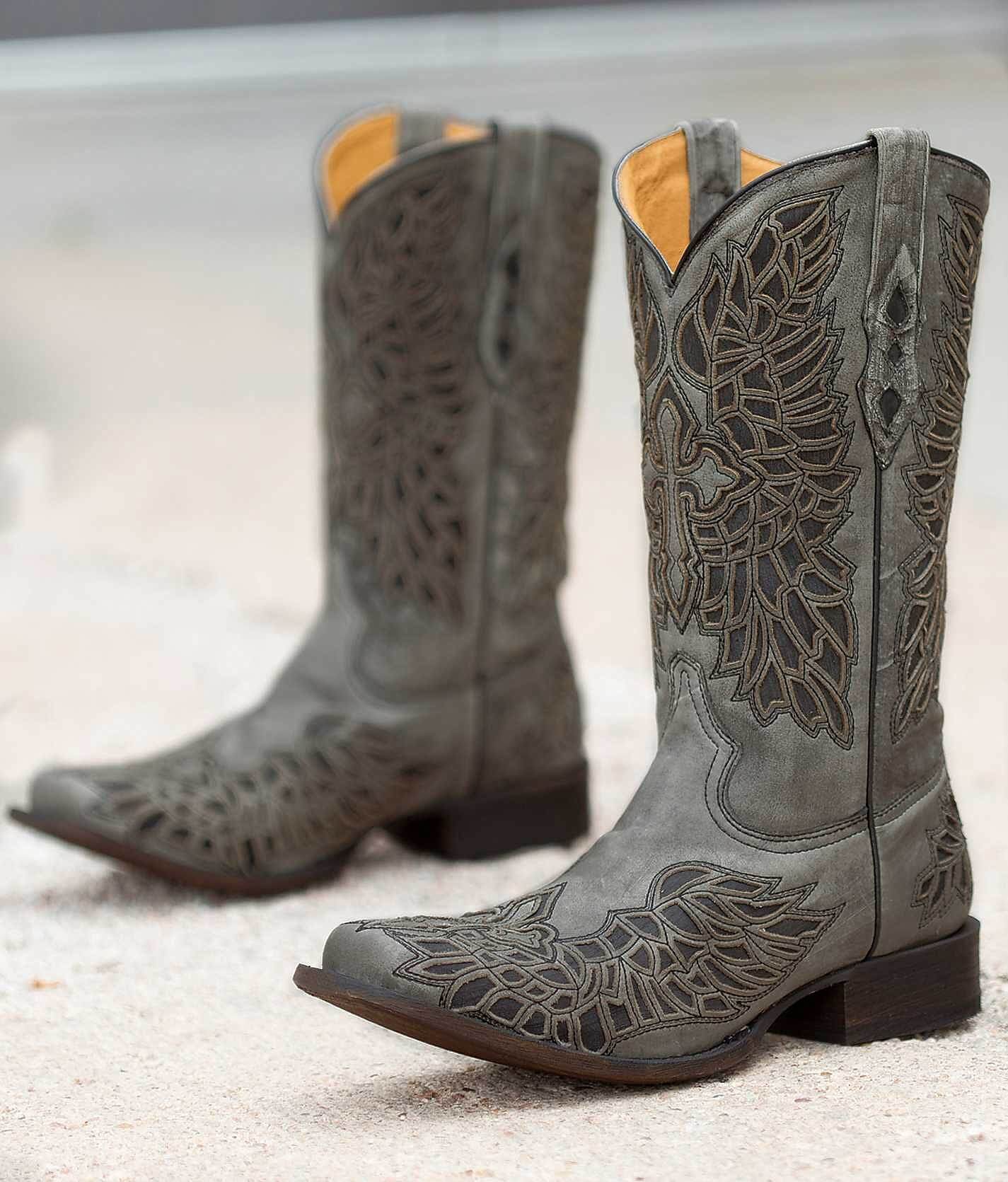 mens cowboy boots with buckles