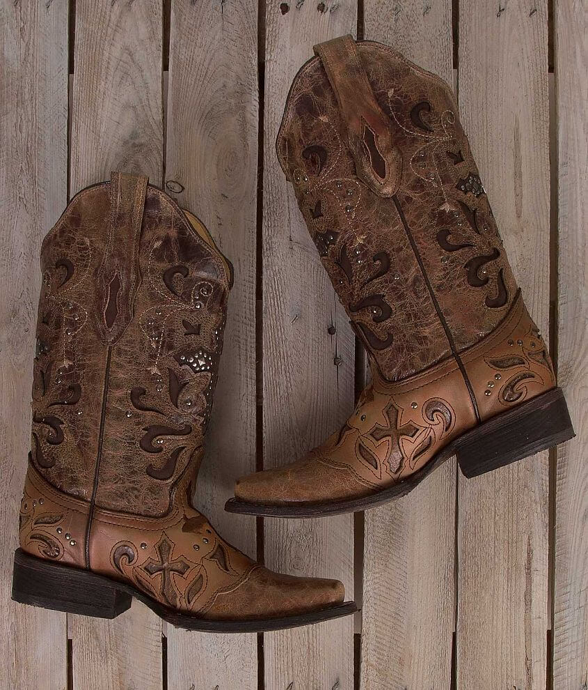 Corral Cross Square Toe Cowboy Boot front view
