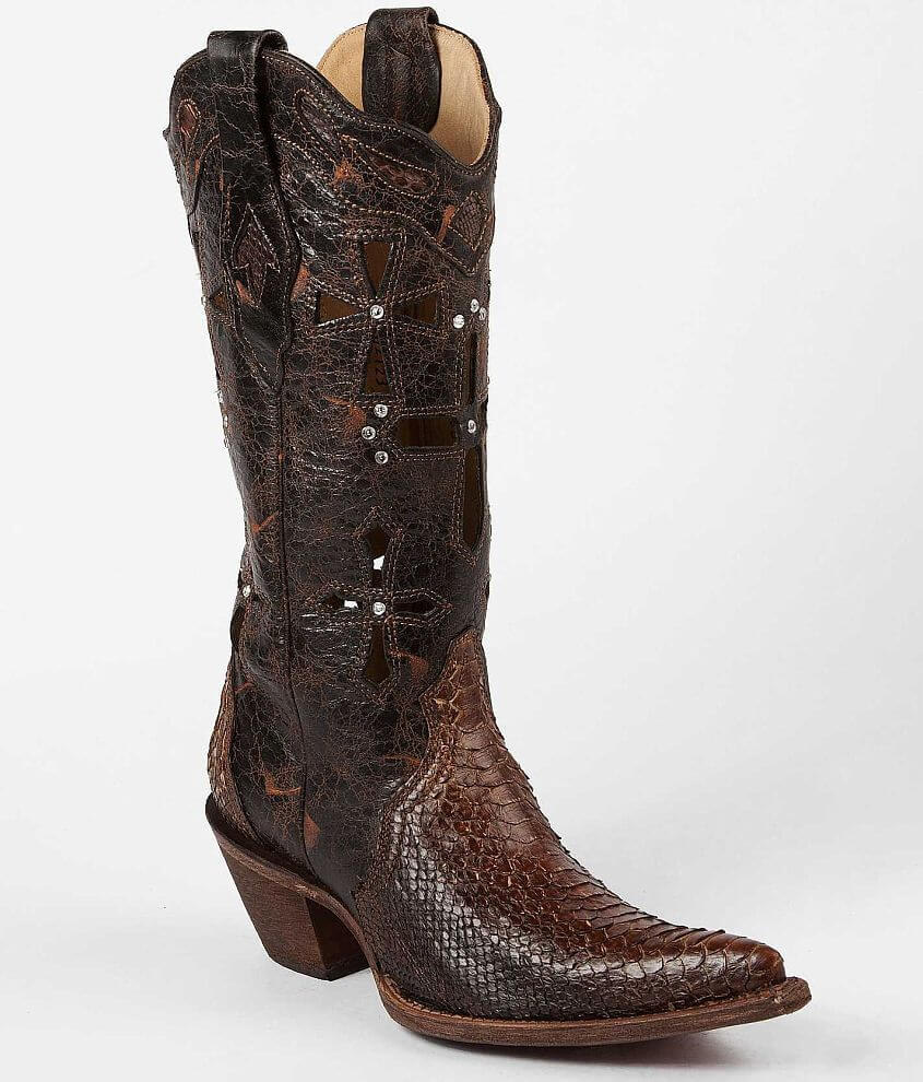 Corral Leather Musgo Python Boot front view