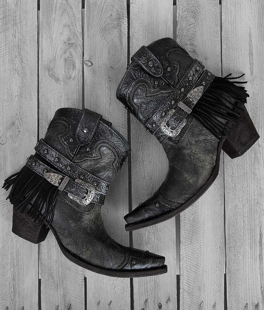 Corral Fringe Cowboy Ankle Boot front view