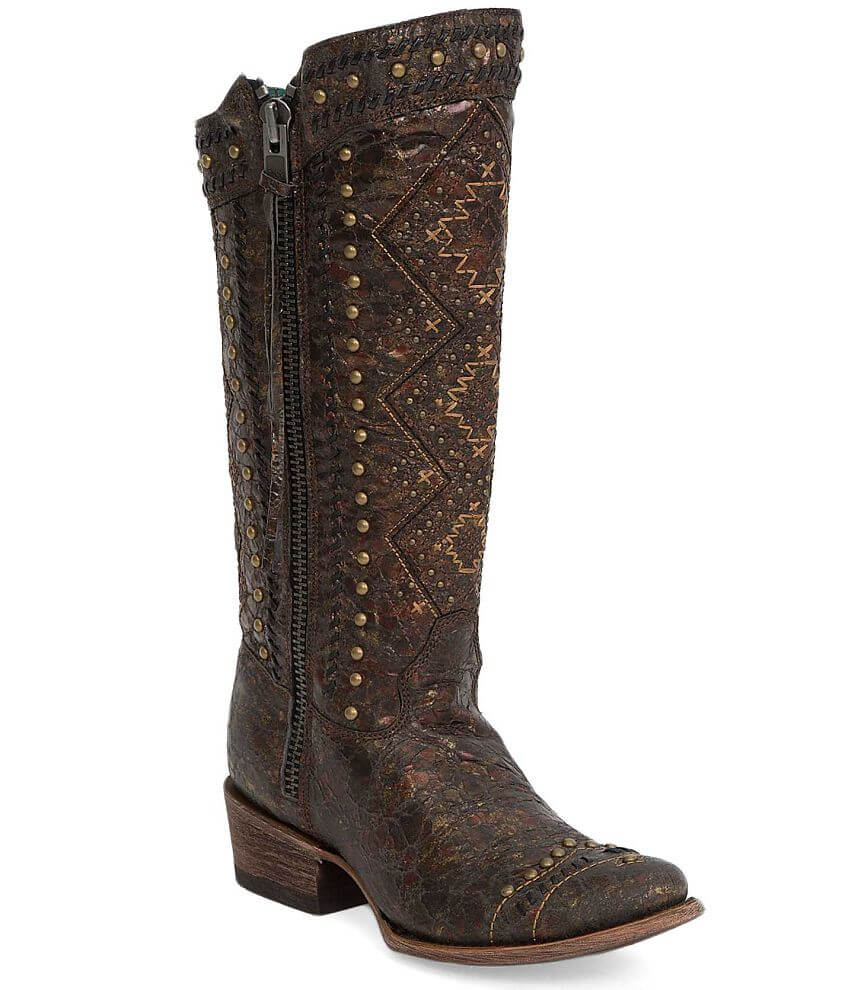 Corral Studded Riding Boot front view
