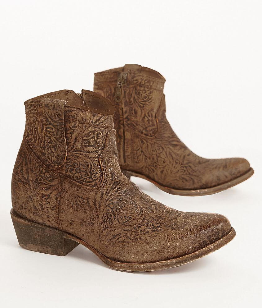 Corral Embossed Leather Ankle Boot front view