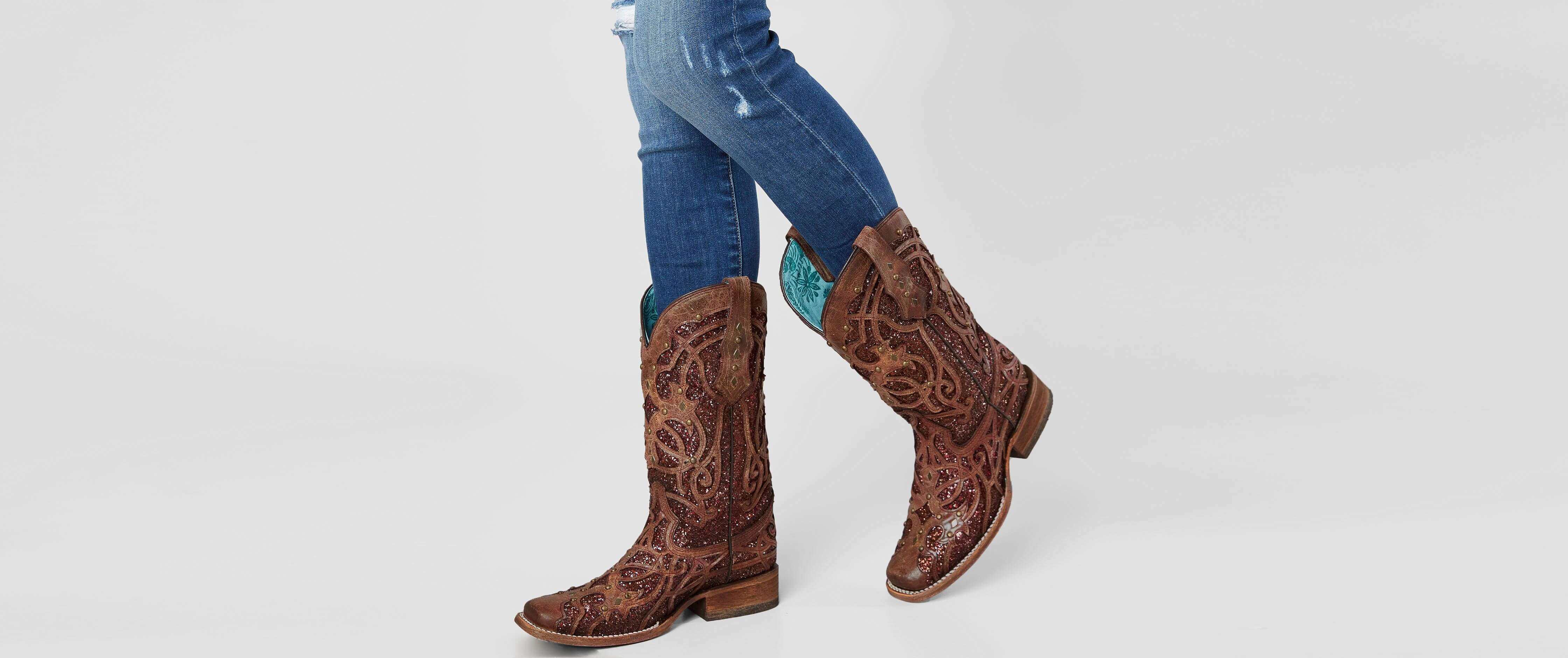 corral embroidered leather western boot