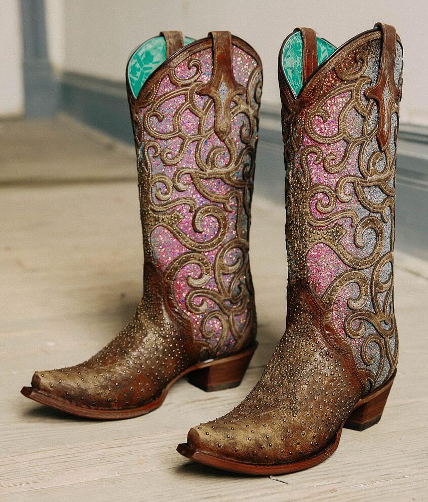 Corral Iridescent Leather Western Boot Women s Shoes in LD