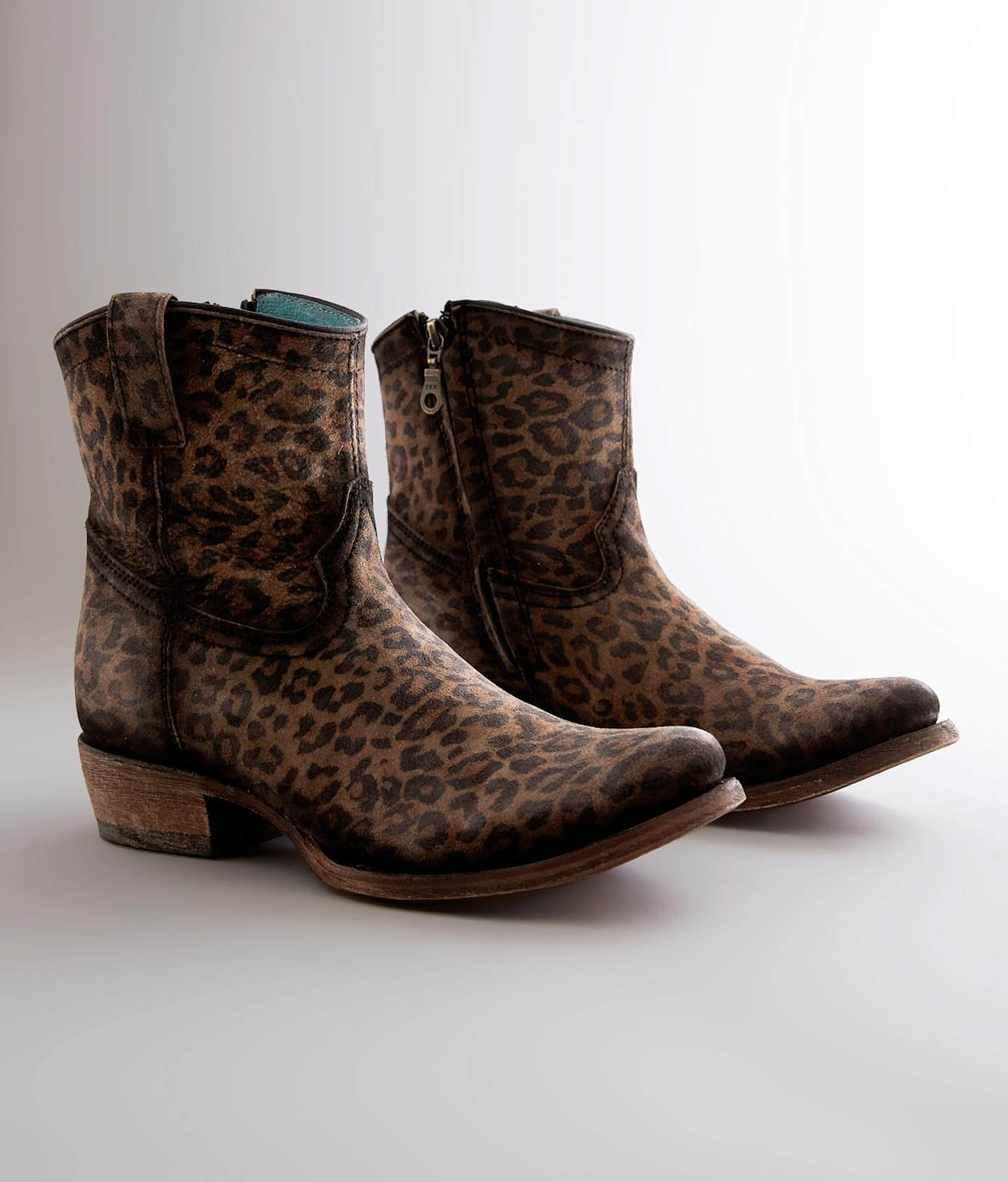 leopard print leather boots