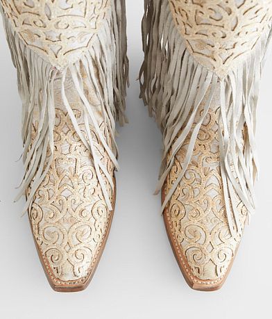 Corral Fringe Leather Western Boot misc detail 3 view