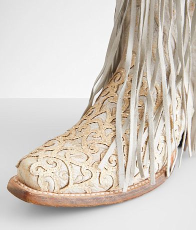 Corral Fringe Leather Western Boot misc detail 4 view