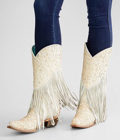 Corral Fringe Leather Western Boot misc detail 5 view