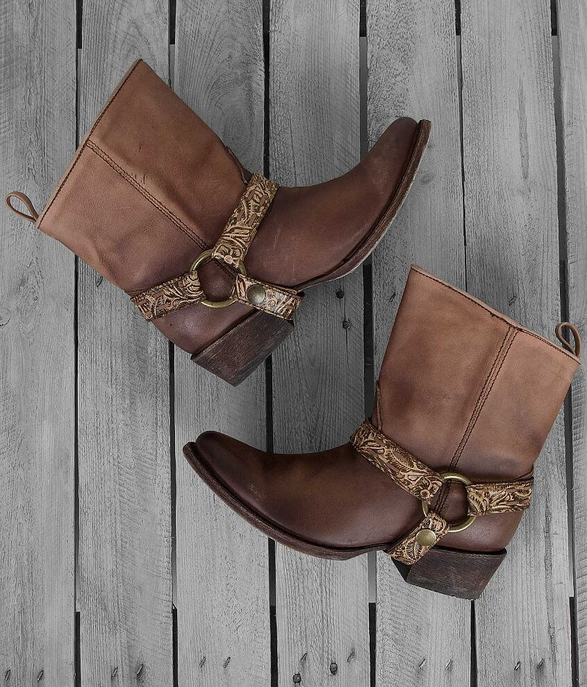 Corral Fango Honey Leather Ankle Boot front view