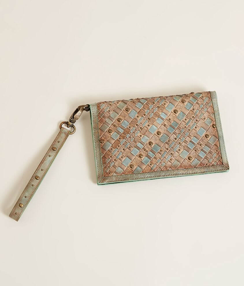 Corral Weaved Clutch Wallet front view
