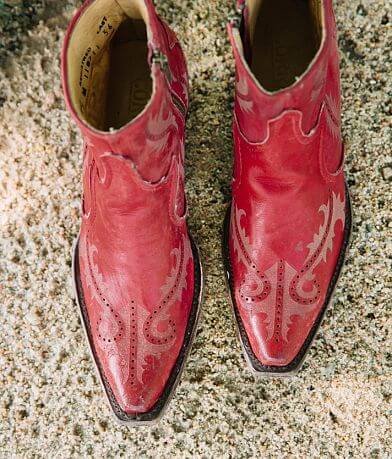Corral Perforated Leather Western Ankle Boot misc detail 2 view