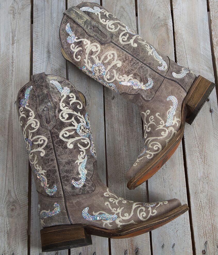 Corral Sequin Cowboy Boot front view