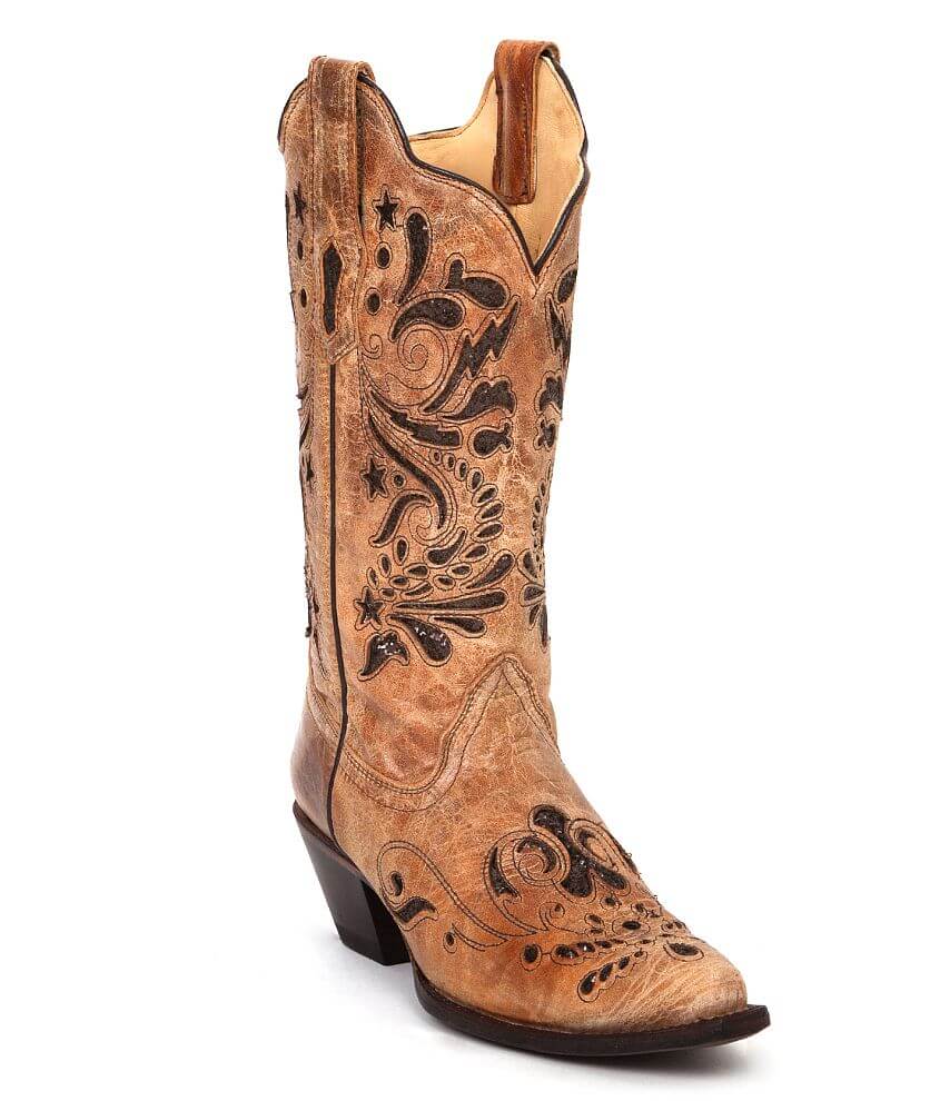 Corral Glitter Inset Cowboy Boot front view