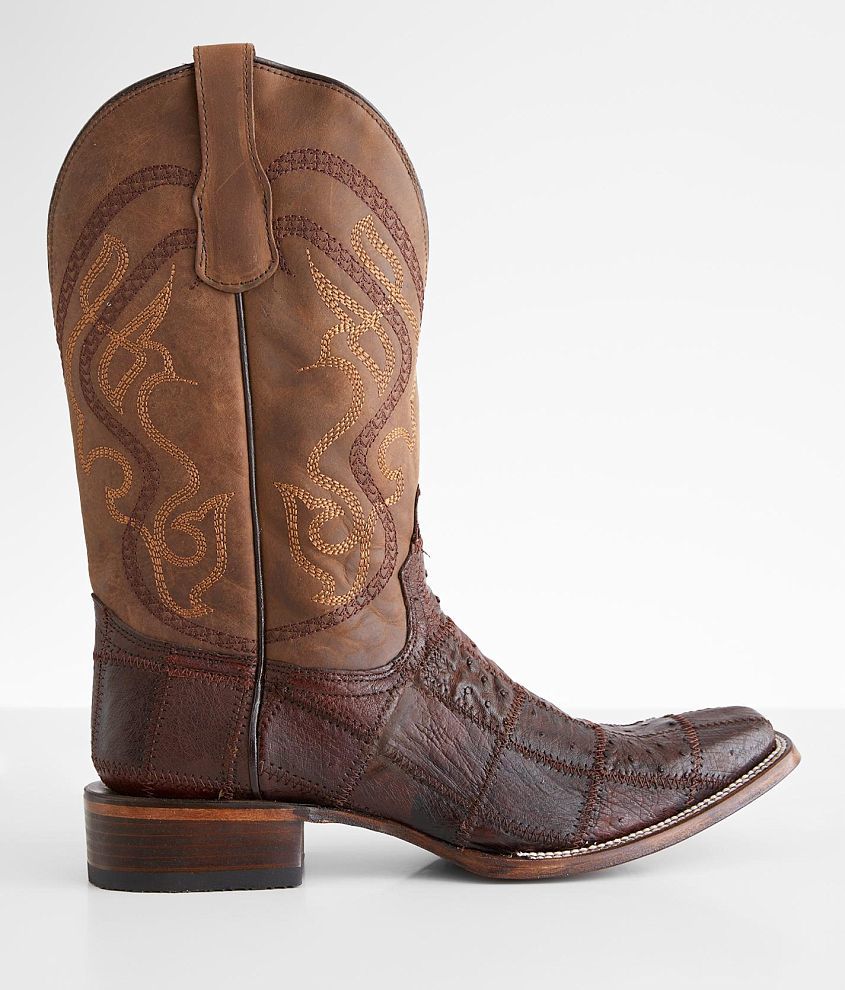 Circle G by Corral Patch Work Leather Cowboy Boot front view