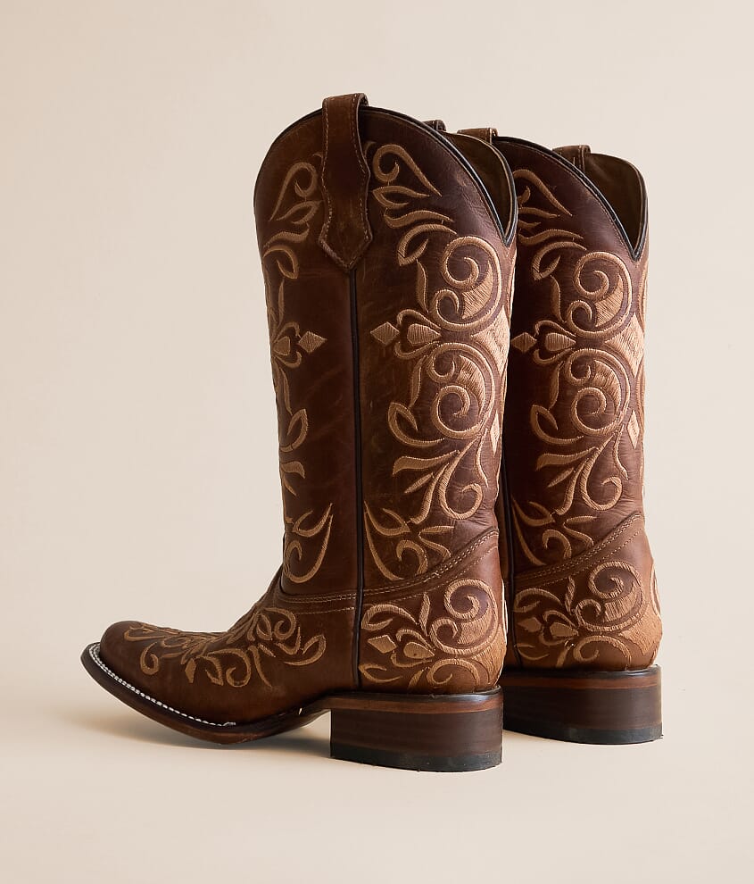 Embroidered Leather Western Boot - thumbnail 3