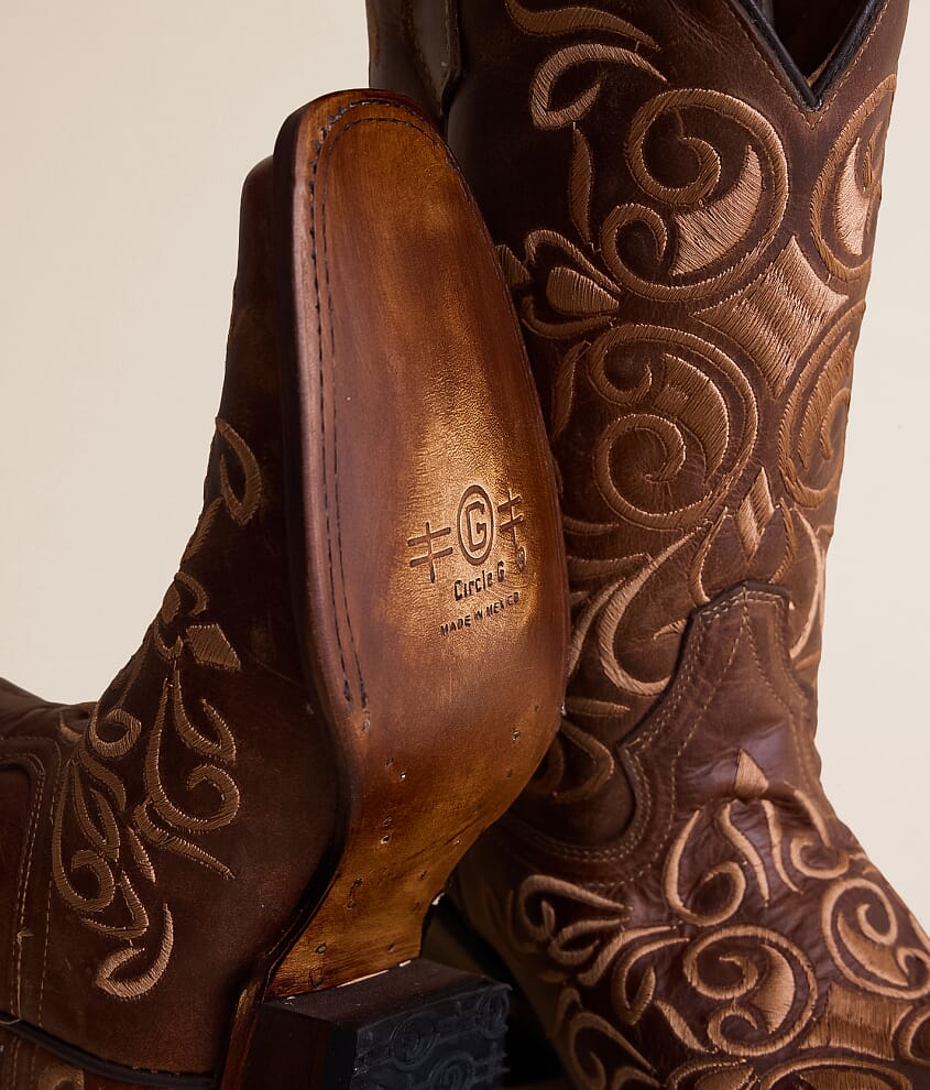 Embroidered Leather Western Boot - thumbnail 5