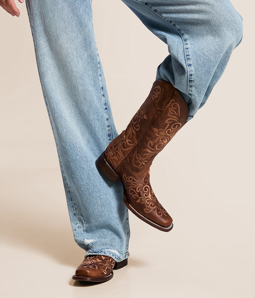Embroidered Leather Western Boot - thumbnail 6