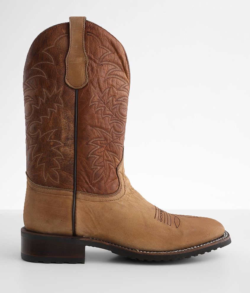 Circle G Saddle Leather Cowboy Boot front view