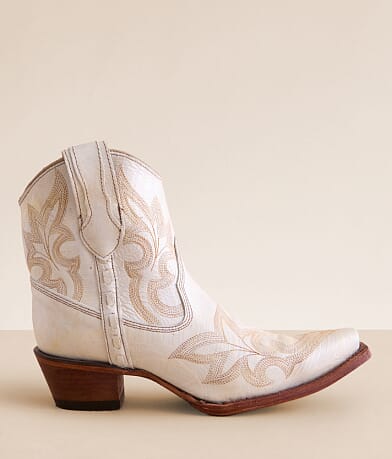 Circle G by Corral Embroidered Western Leather Ankle Boot front view