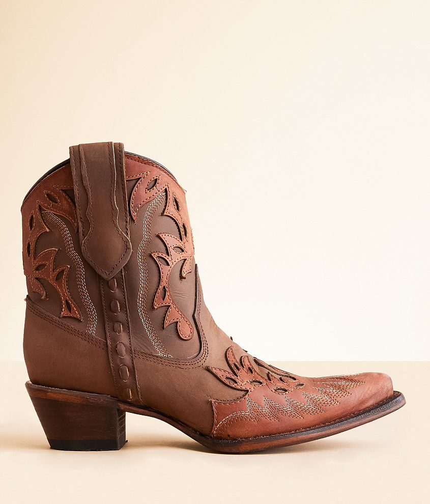 Circle G by Corral Embroidered Overlay Western Leather Boot front view