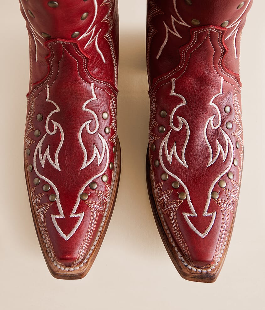 Studded Leather Western Boot