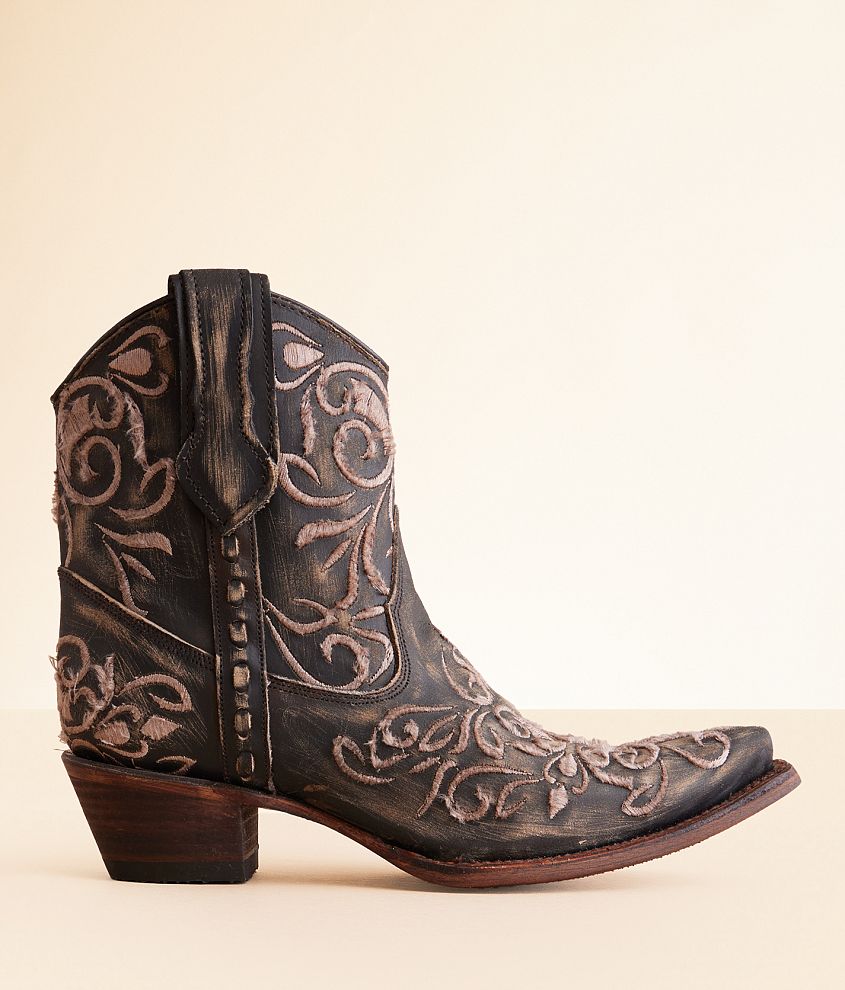 Circle G by Corral Embroidered Western Leather Ankle Boot front view