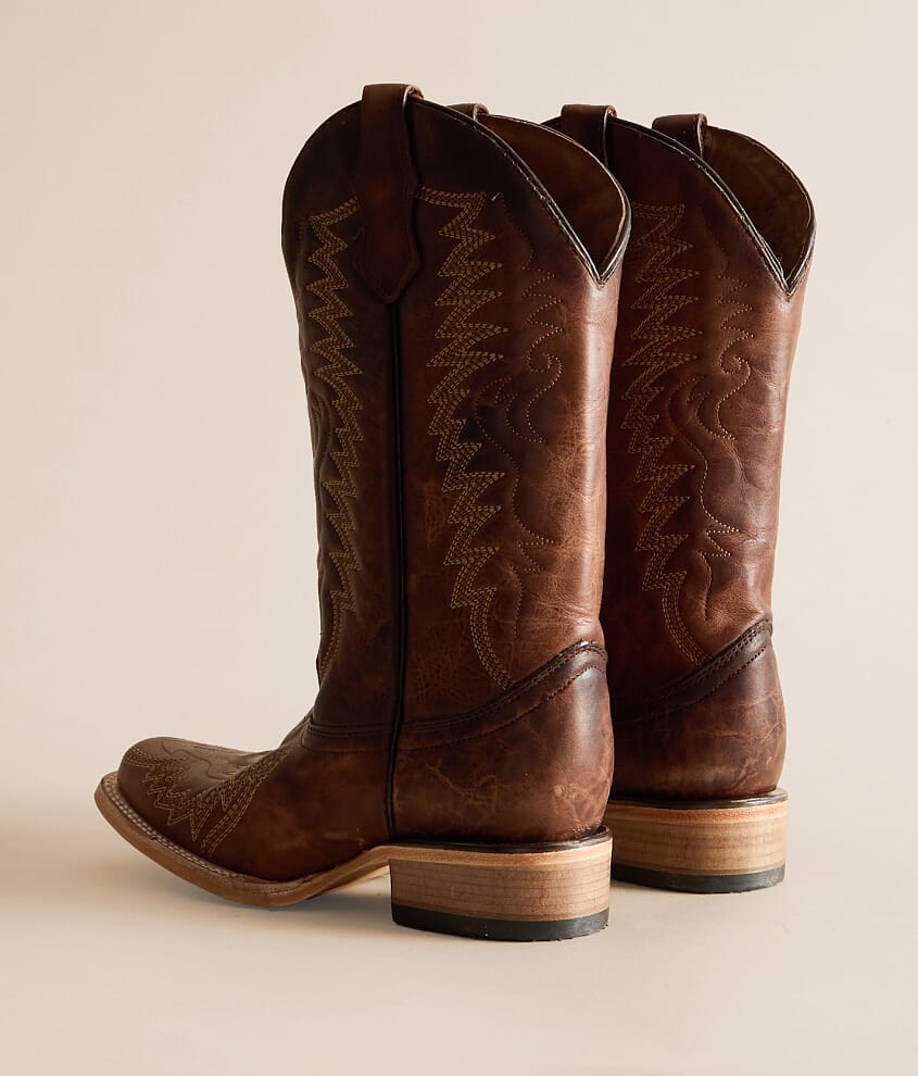 Zigzag Western Leather Boot