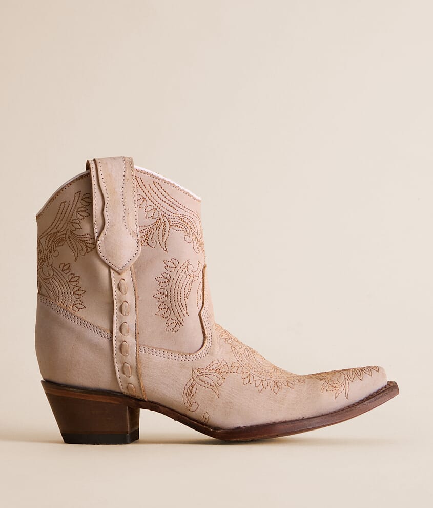 Paisley Western Leather Ankle Boot