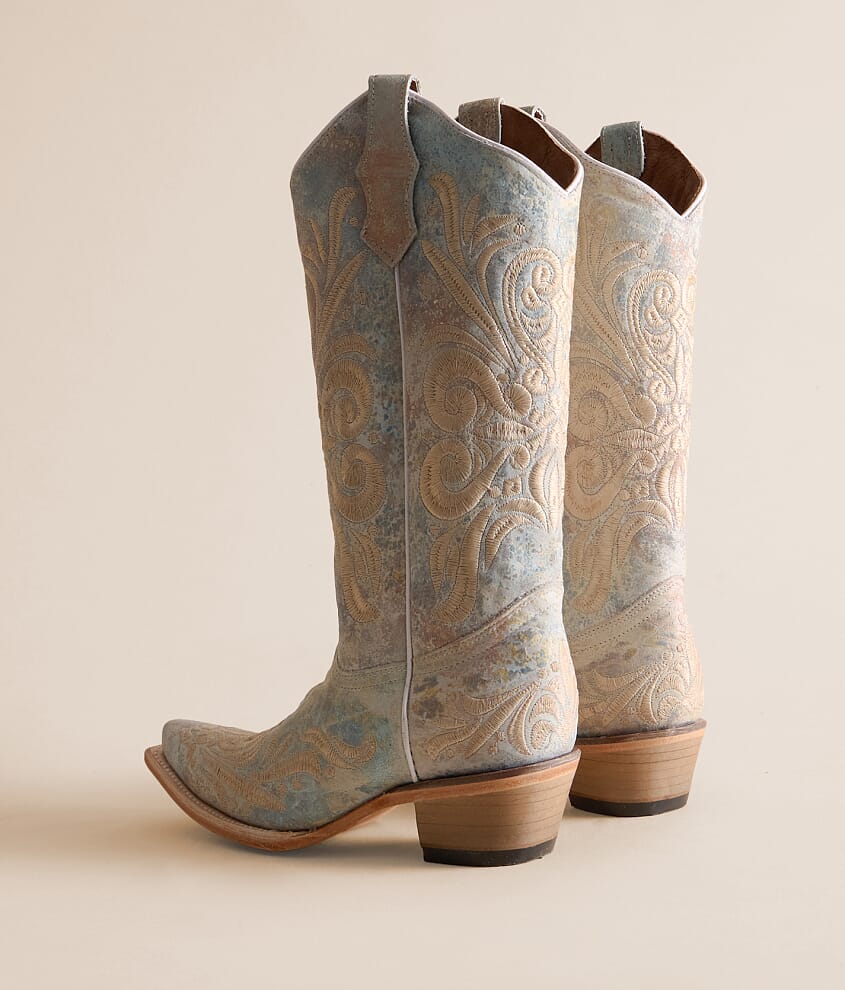 Filigree Leather Cowboy Boot