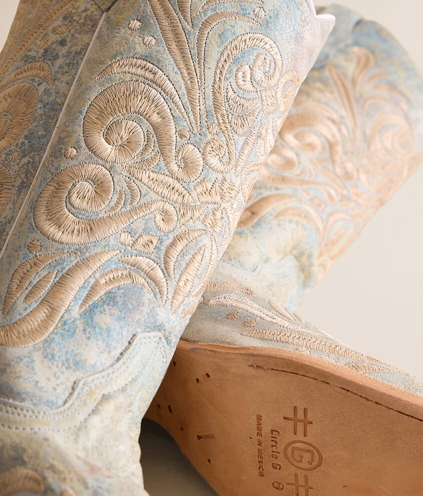 Filigree Leather Cowboy Boot