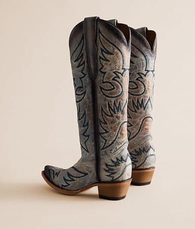 Crackled Leather Western Boot thumbnail 4