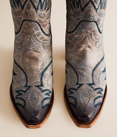 Crackled Leather Western Boot thumbnail 5