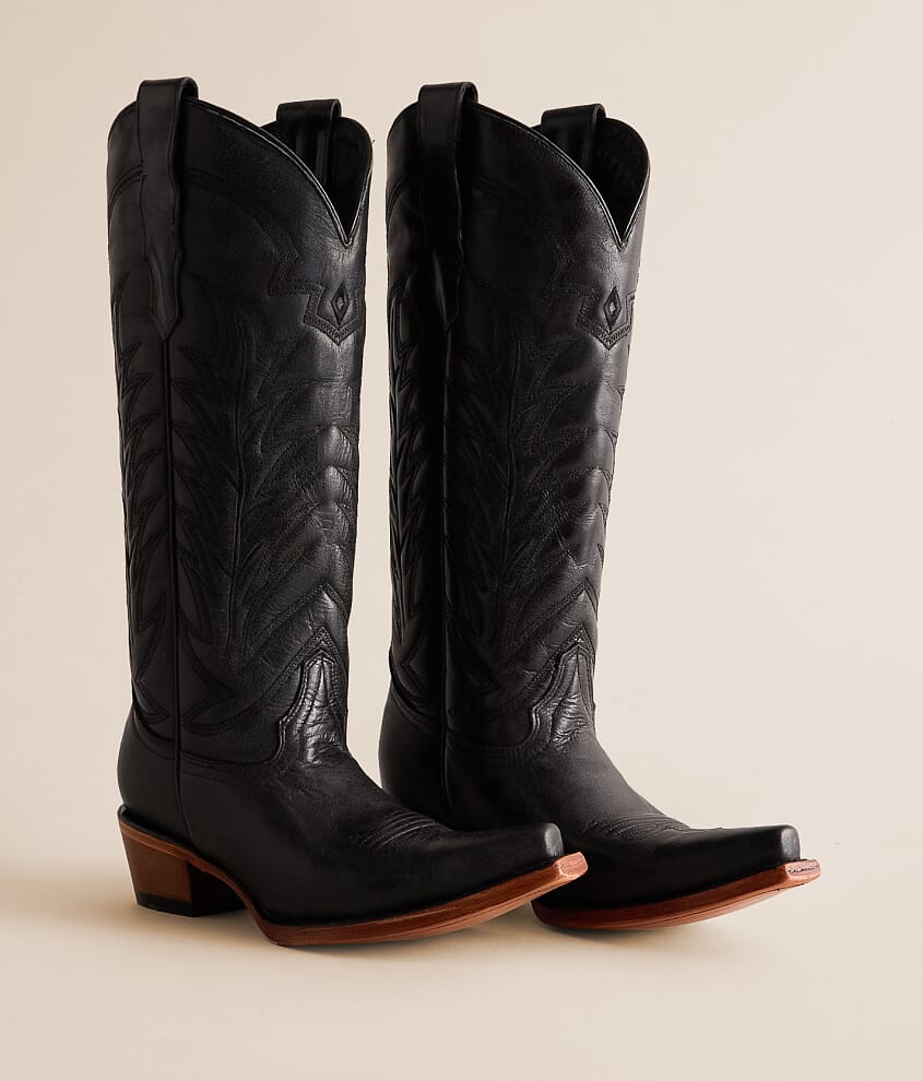 Embroidered Leather Western Boot